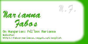 marianna fabos business card